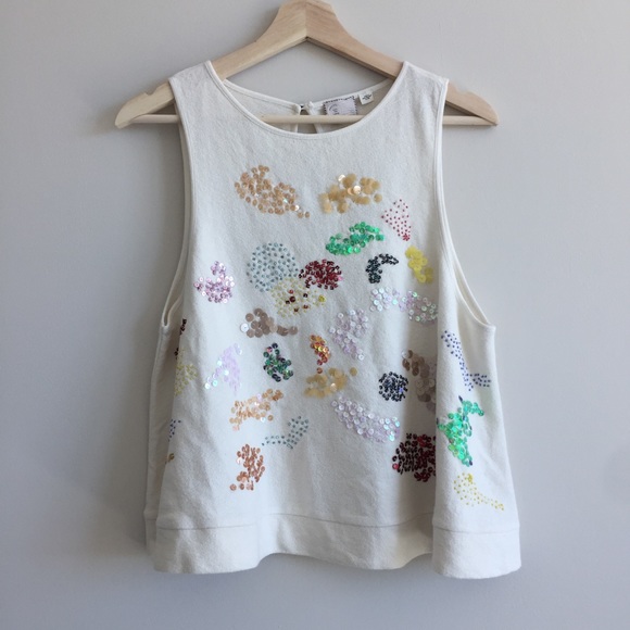 Anthropologie Tops - 9-H15 STCL Sequined Swing Sweater Tank Top