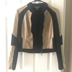 Two Toned Black and Beige Jacket