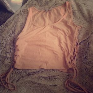 Crop top with tied sides