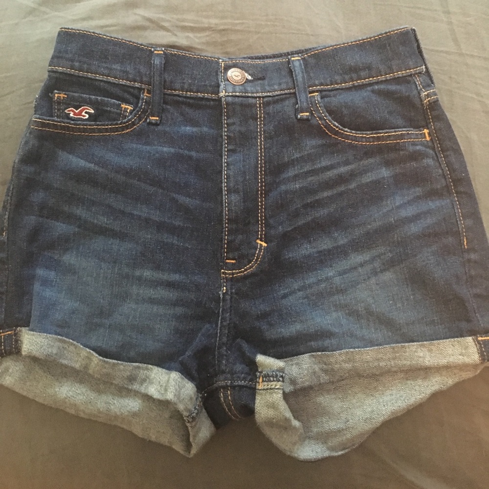 High waisted jean shorts