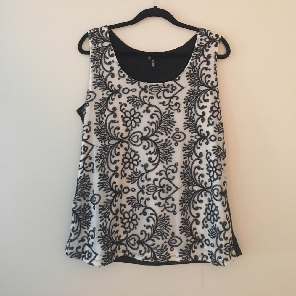 Maurice's Black and Cream Dress Shirt