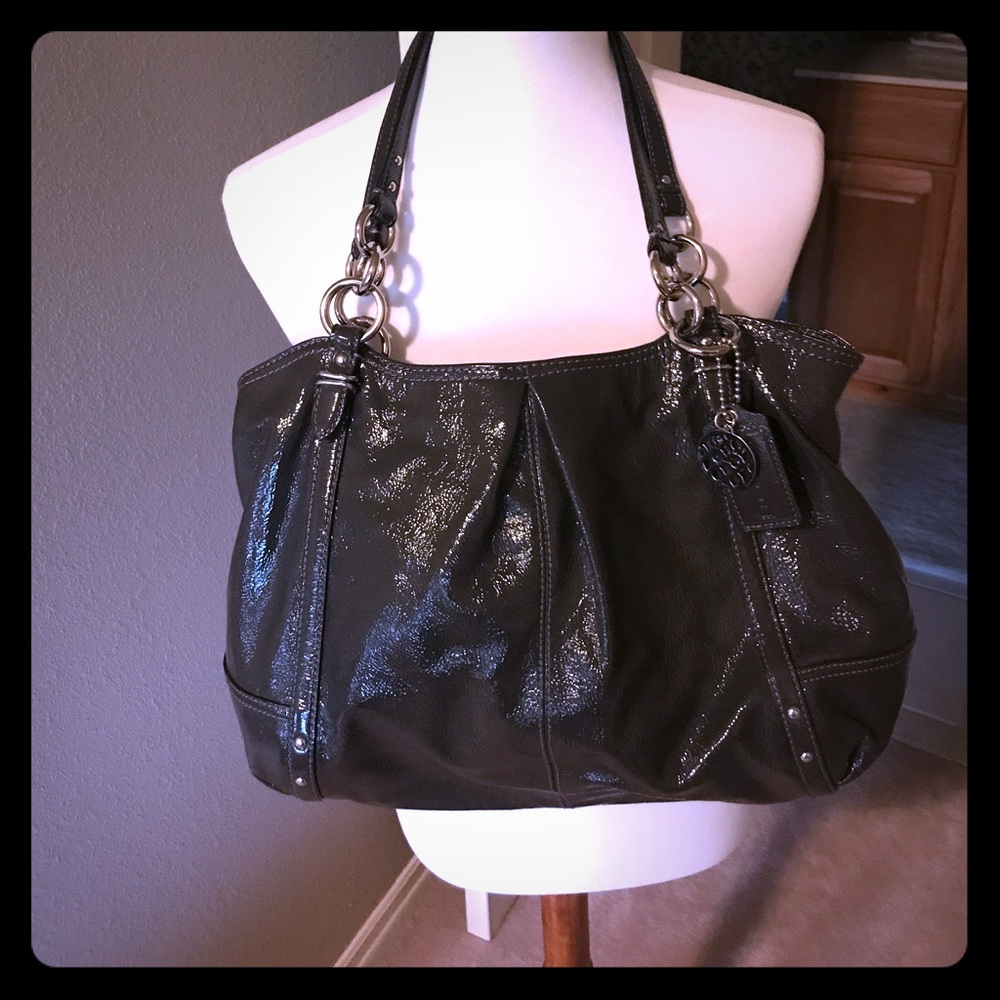Patent leather Coach bag