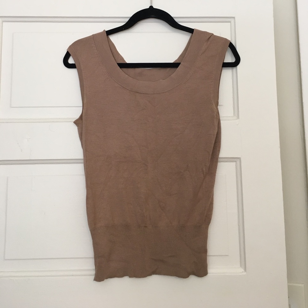 Tan/taupe silky sweater top