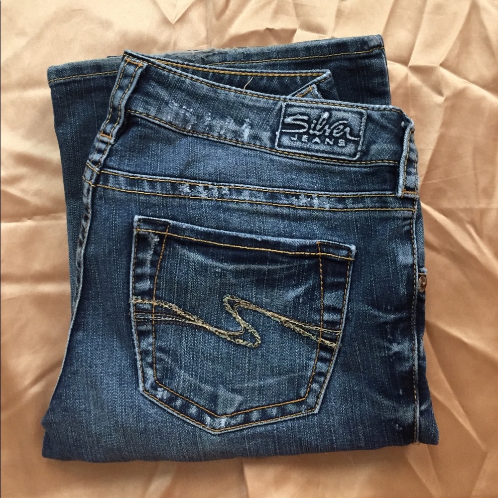 Silver jeans, boot cut, 35" inseam!