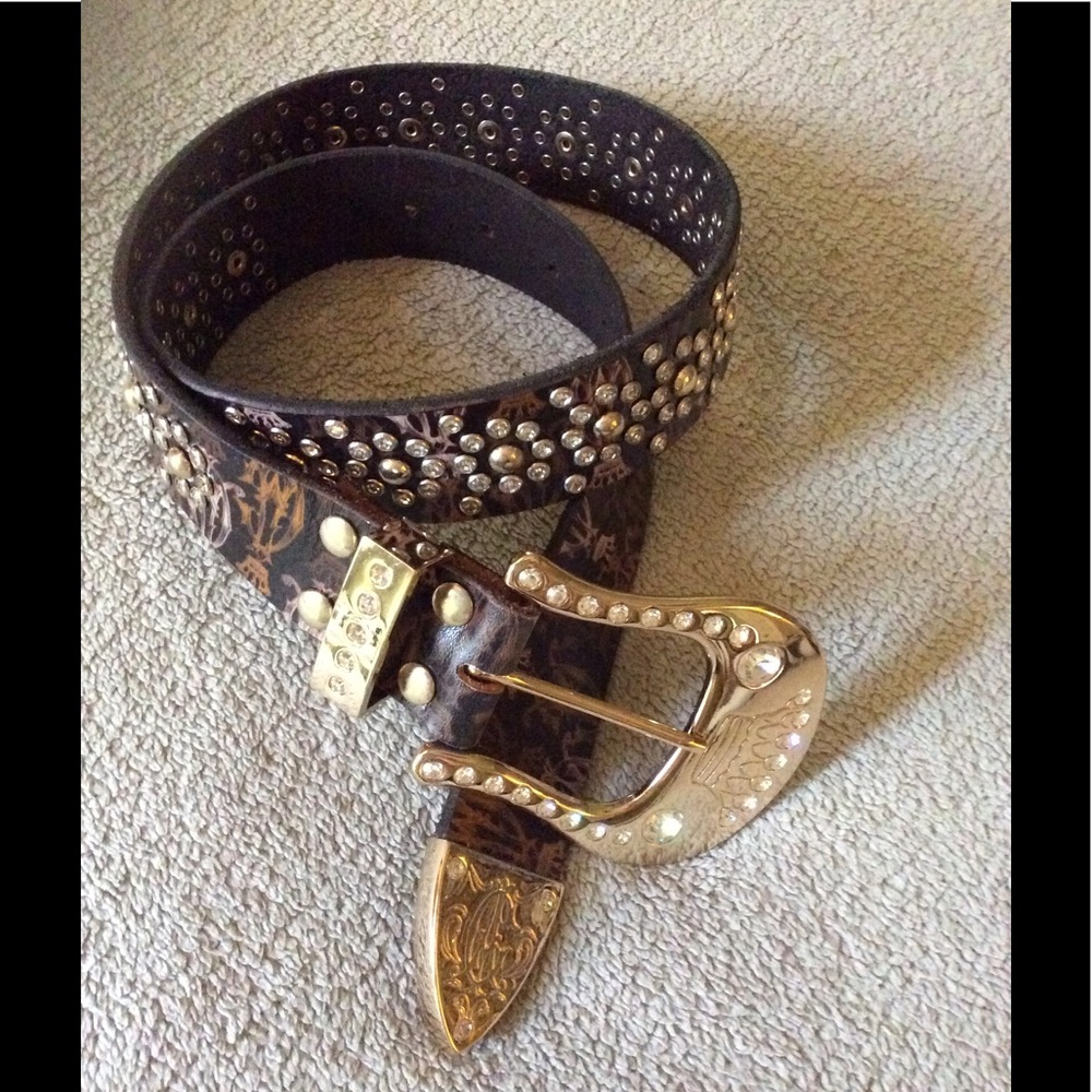 Rhinestone Embellished Belt - Small