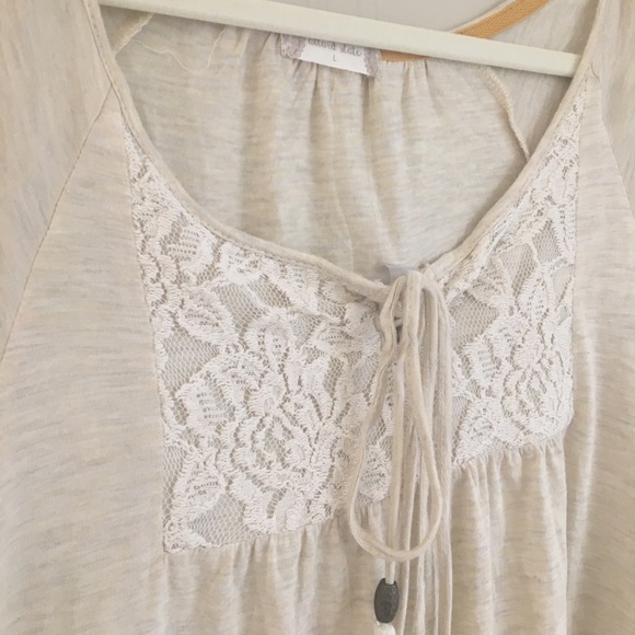 ALTAR'D STATE Boho Lace Peasant Blouse with Tie - Picture 2 of 2