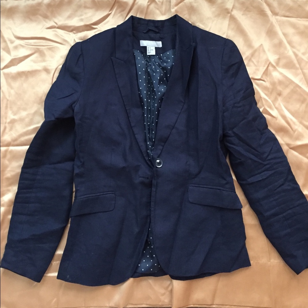 Navy linen blazer