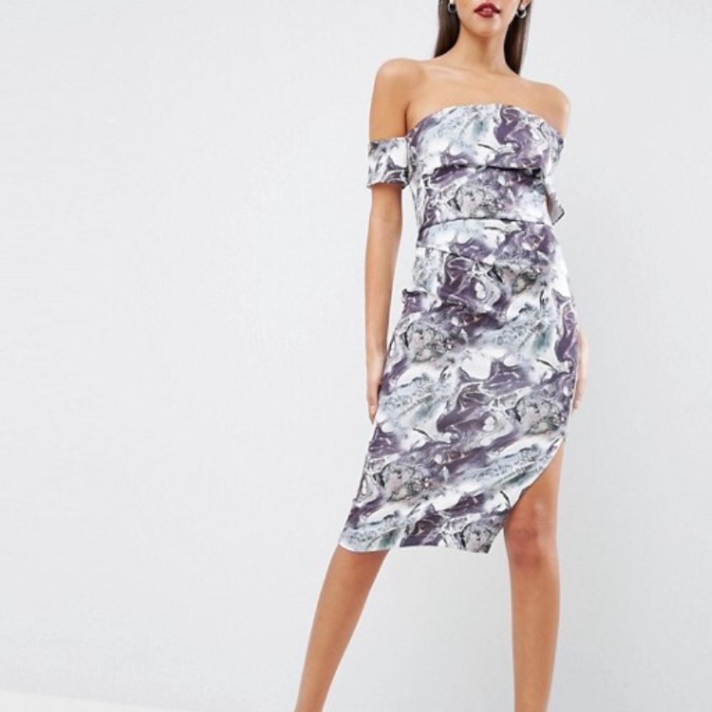 Asos Off the Shoulder Scuba Dress