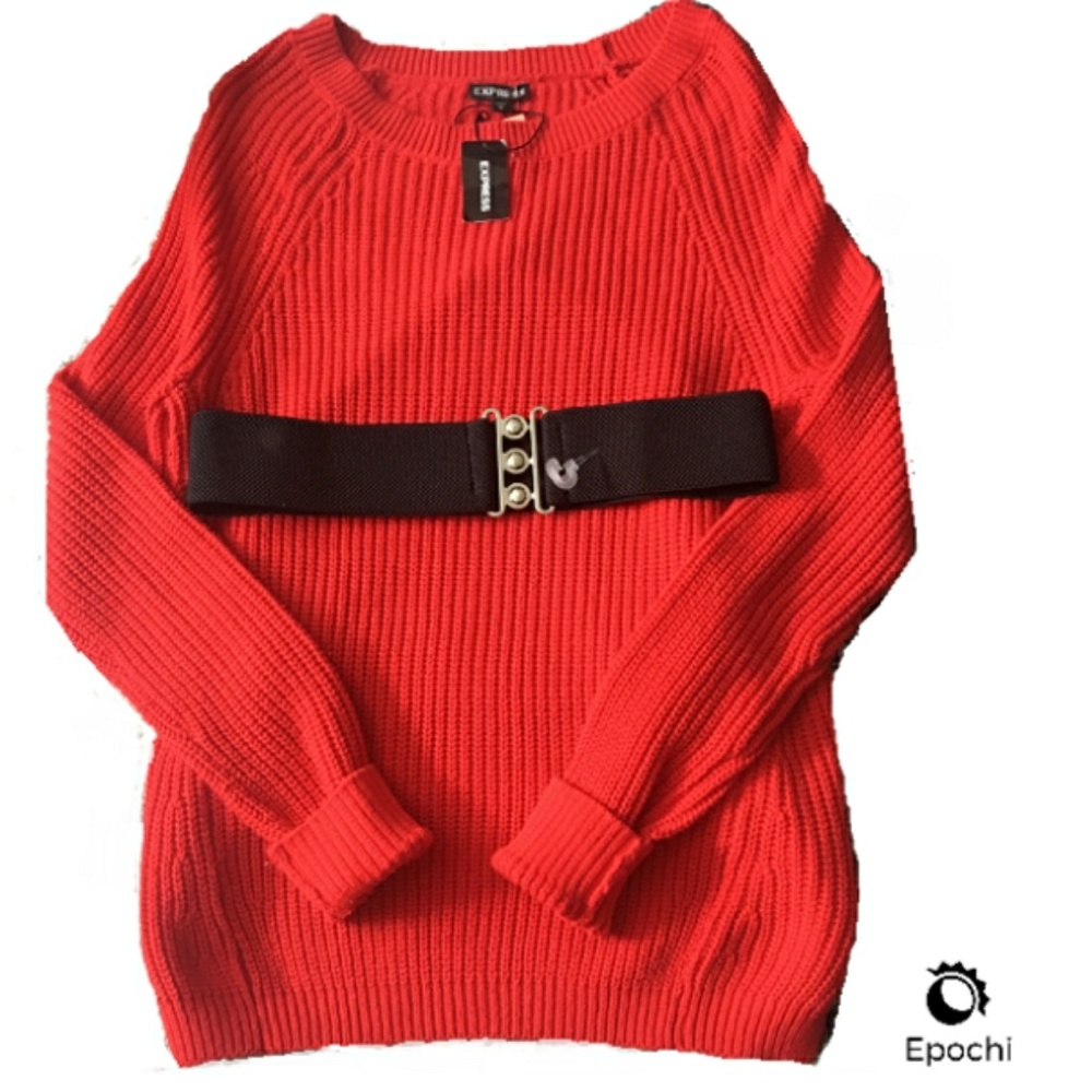 EXPRESS SWEATER SIZE MEDIUM W/TAGS AND BELT