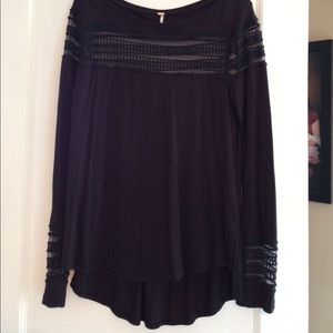 Black hi-low free people top medium Anthropologie