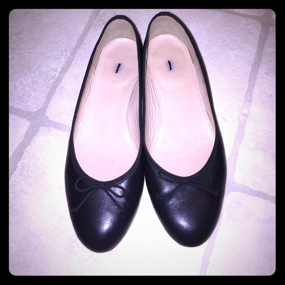 J. Crew low heeled flats with bow detail