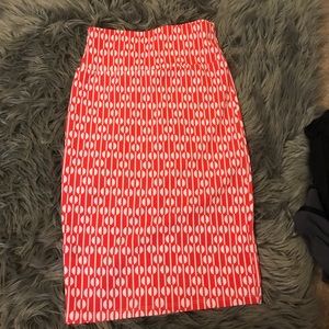 LuLaRoe Coral Orange Cassie Skirt