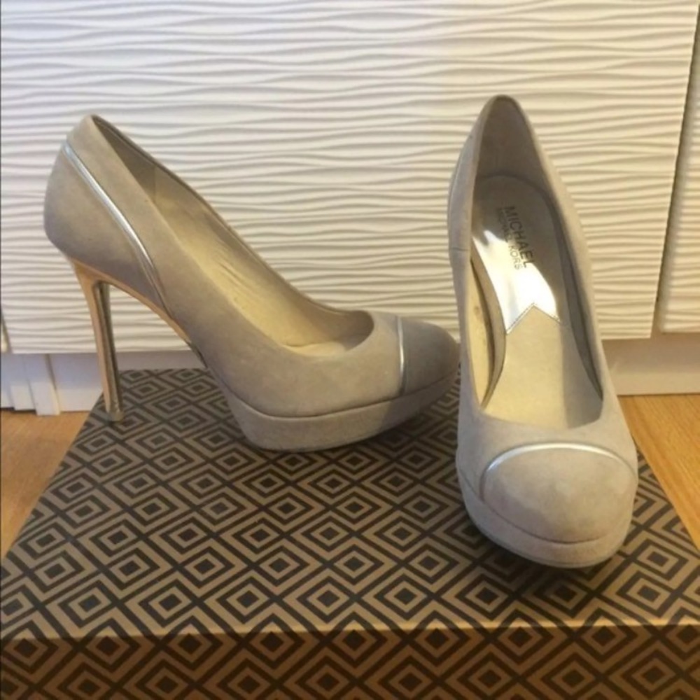 Nude Suede Michael Kors Heels size 7