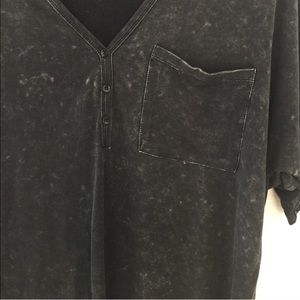 Boutique Acid Wash High Low Tunic