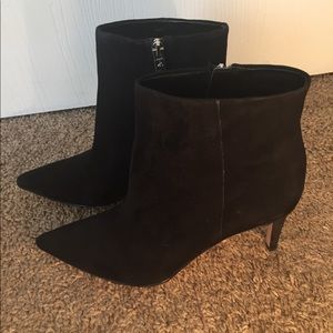 Sam Edelman Black Suede Ankle Boots NIB