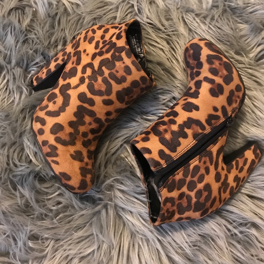 Leopard Print Booties