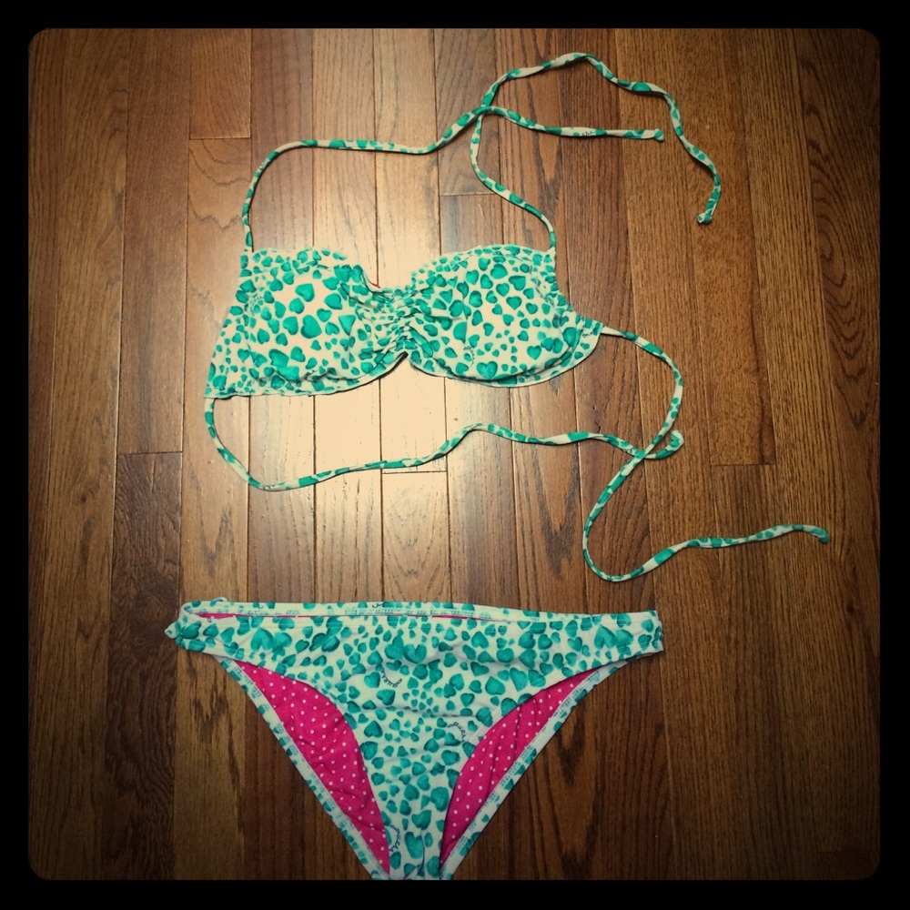 Guess heart-print bikini