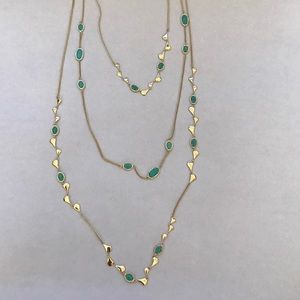 Kendra Scott layered necklace w/ turquoise stones