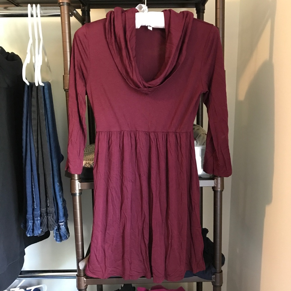 Pinkblush Maternity Cowl Neck Top Burgundy Size S