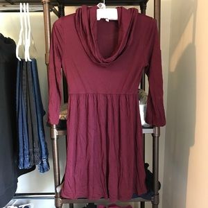 Pinkblush Maternity Cowl Neck Top Burgundy Size S