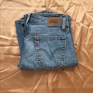 Levi's 518 jeans, super low boot cut