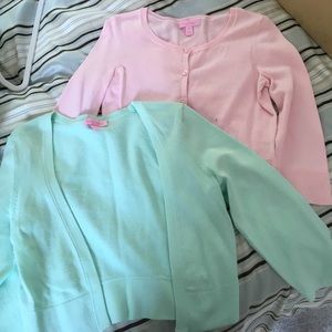 Two cropped cardigans