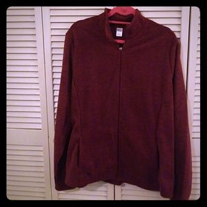 Old Navy Active Maroon Fleece Jacket (XXL)