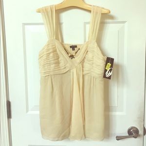 Nine West Cream Beaded Tank