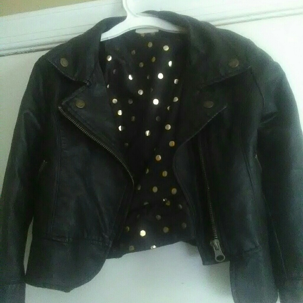 Black leather jacket