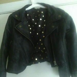 Black leather jacket