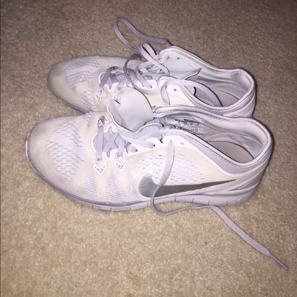 White Nike Running Shoes