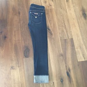 Hudson dark wash cropped jeans