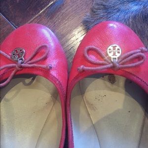 Tory Burch fiery red flats