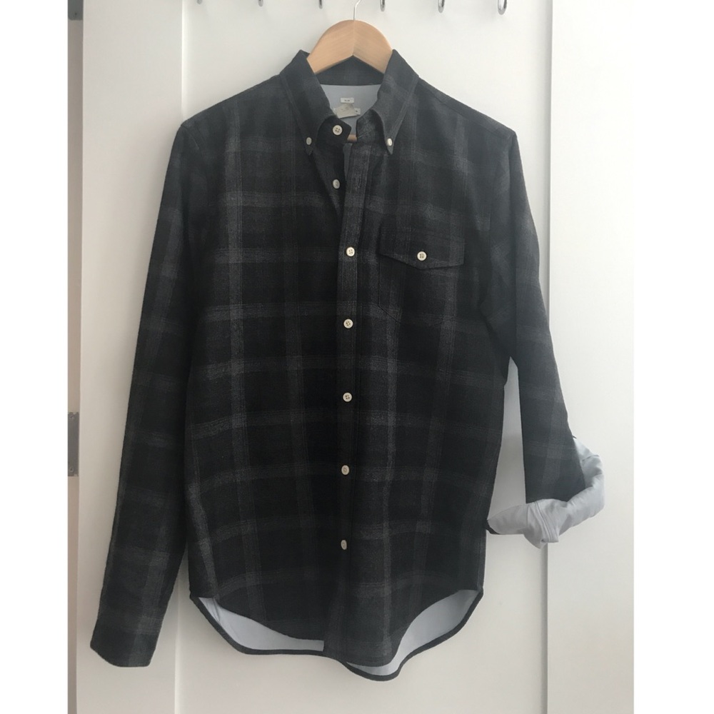 CLUB MONACO: Men's Slim Fit Wool Flannel Shirt