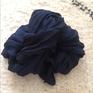 Giorgio Armani navy silk scarf