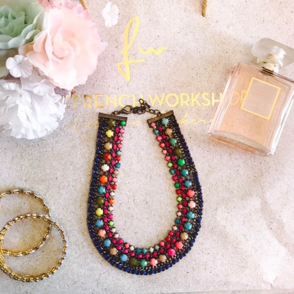 Multi Colored Statement Necklace