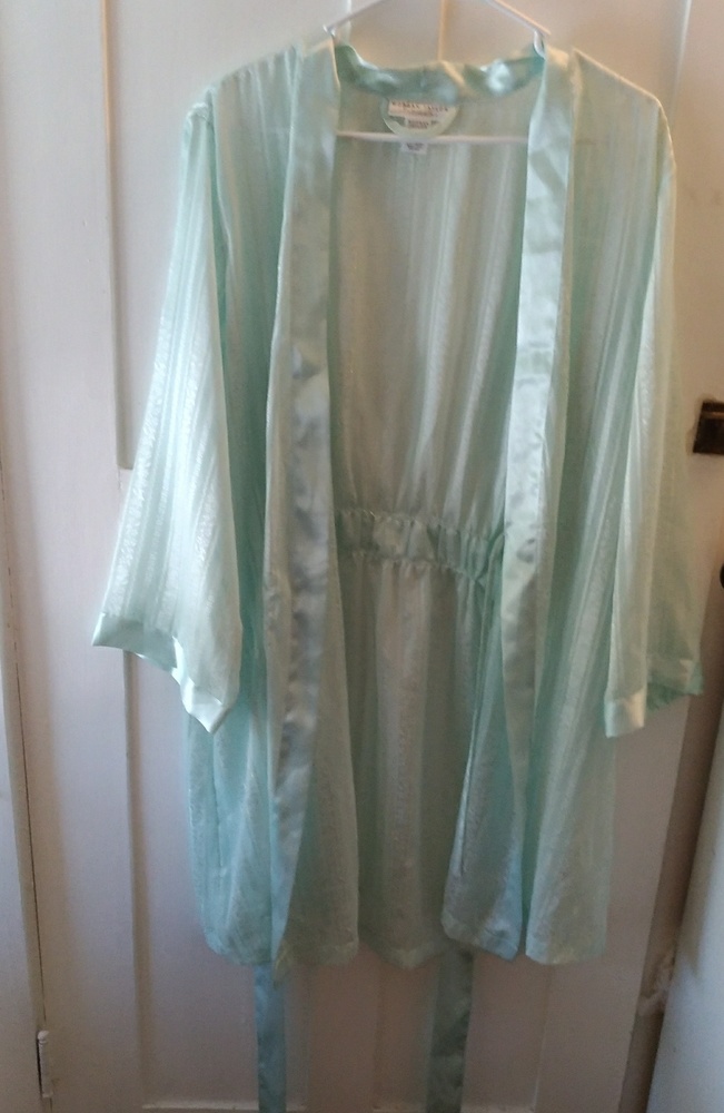 Sheer sea green robe