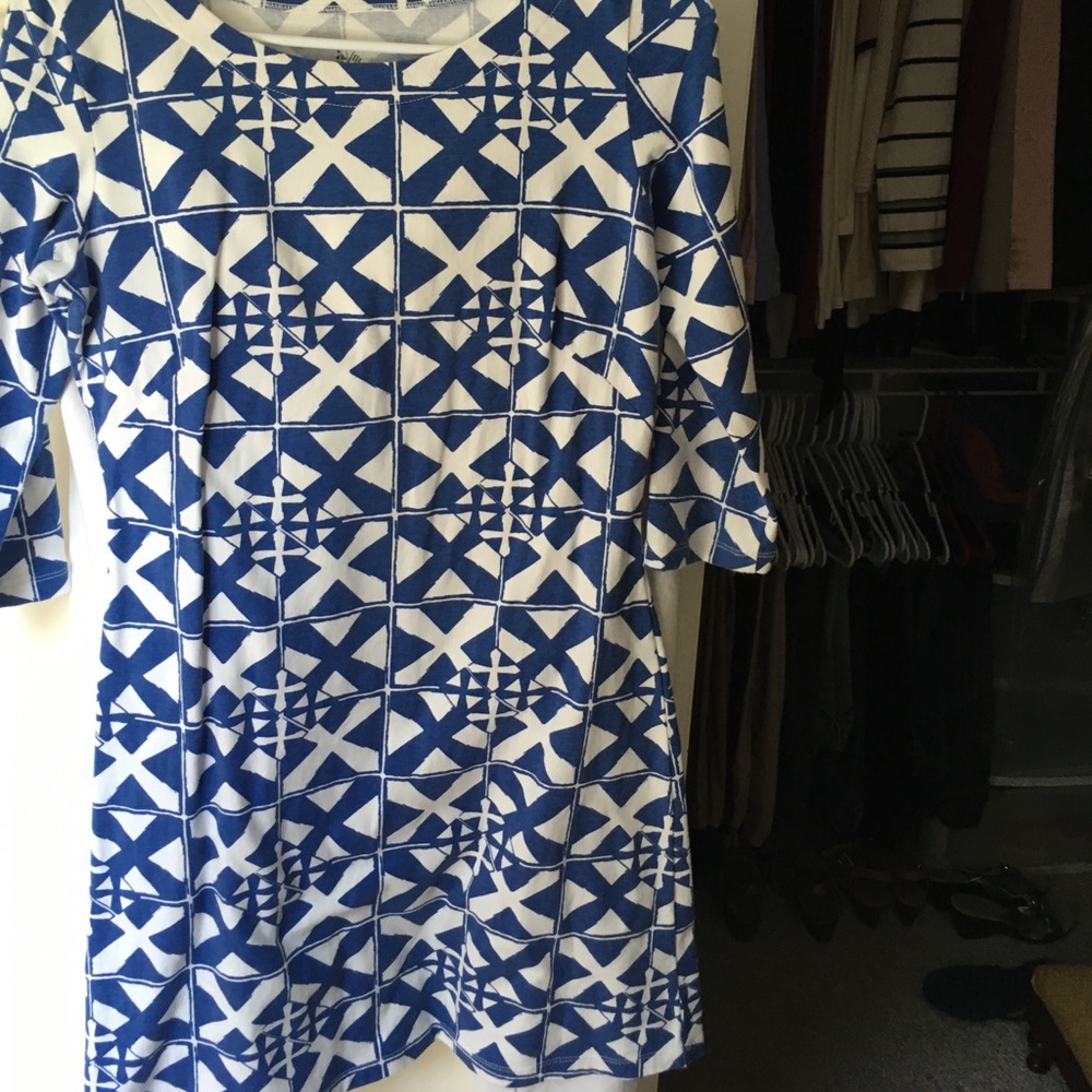 Blue Mahi Gold long sleeve t shirt dress