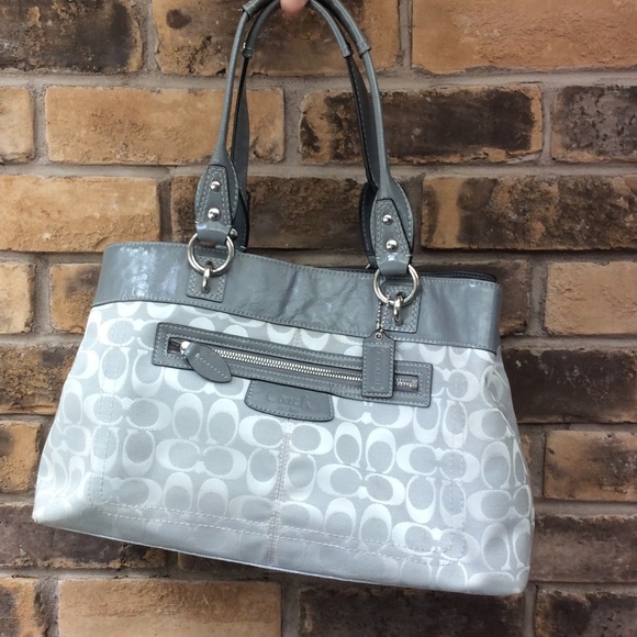 Coach Handbags - Silver Coach Purse