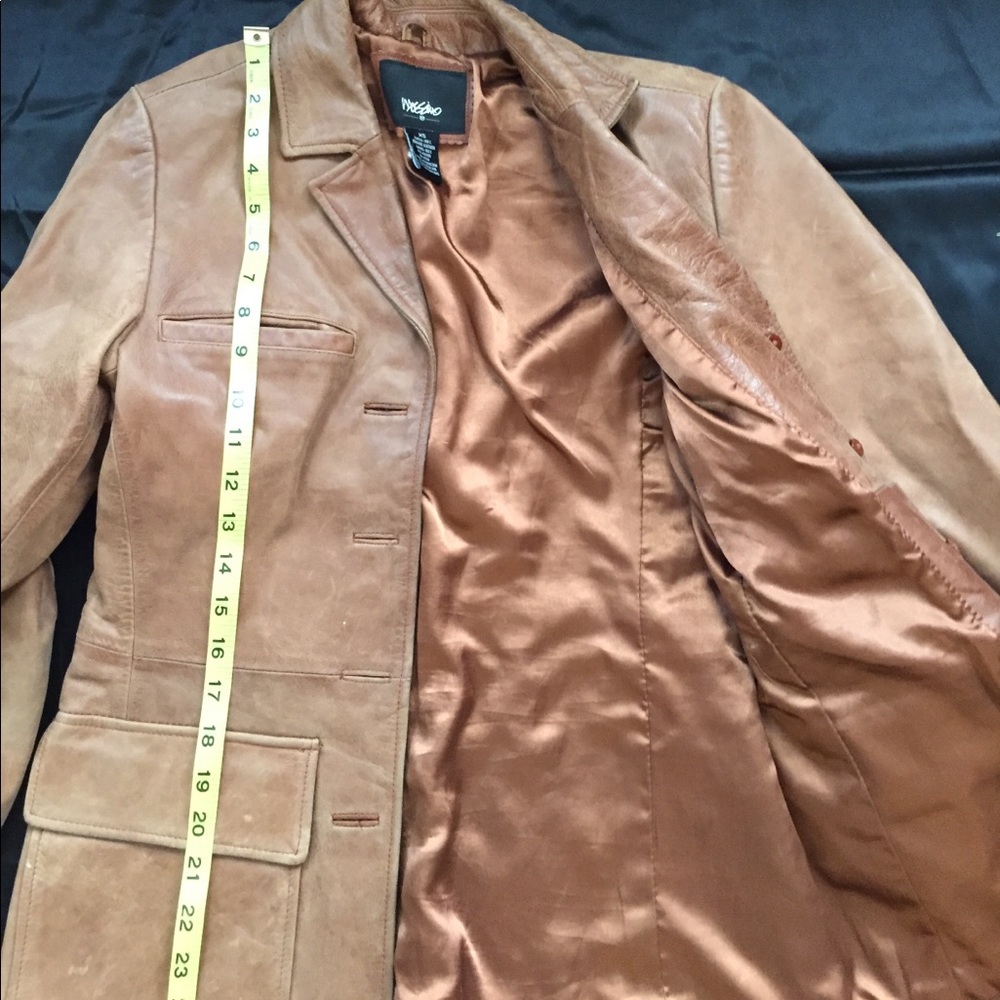 Brown leather jacket