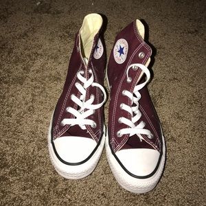 Converse maroon high tops