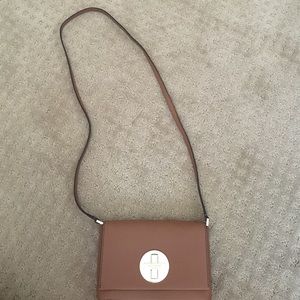 Brown crosshatch leather kate spade crossbody.