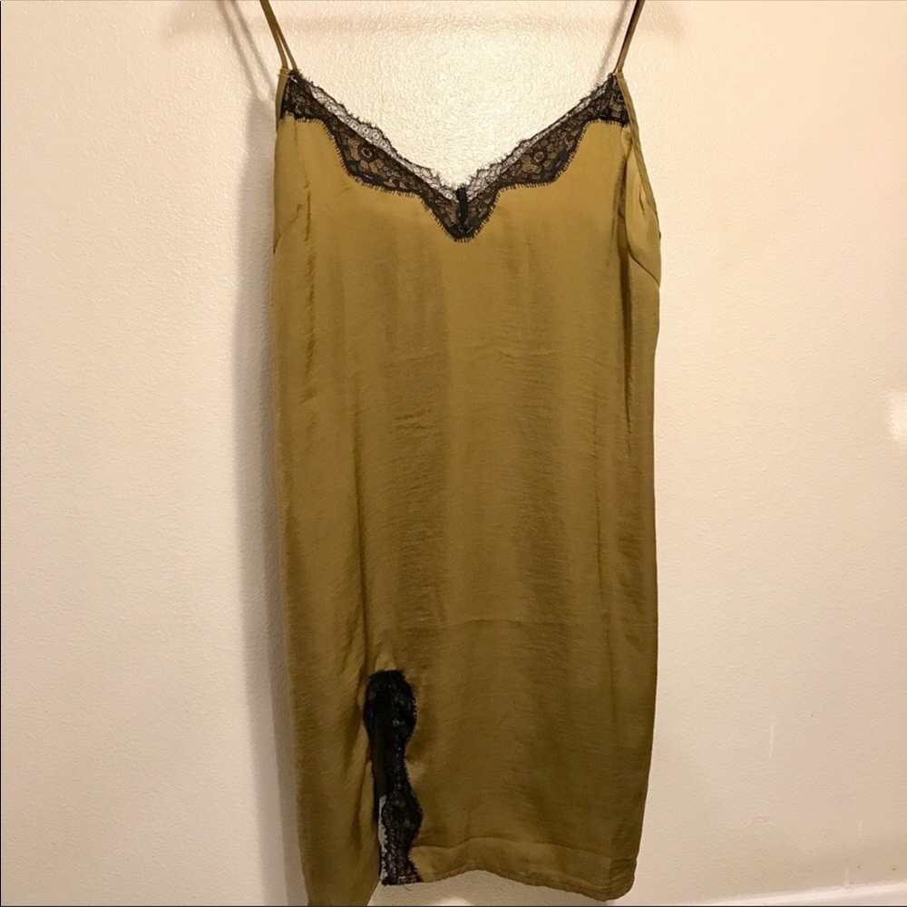 UO Olive Slip Dress