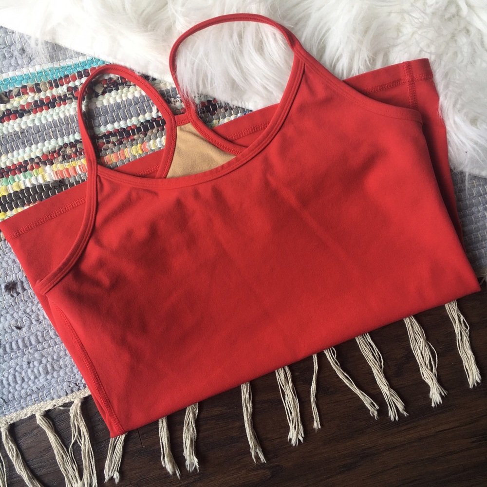 Lululemon Red Power Y Tank
