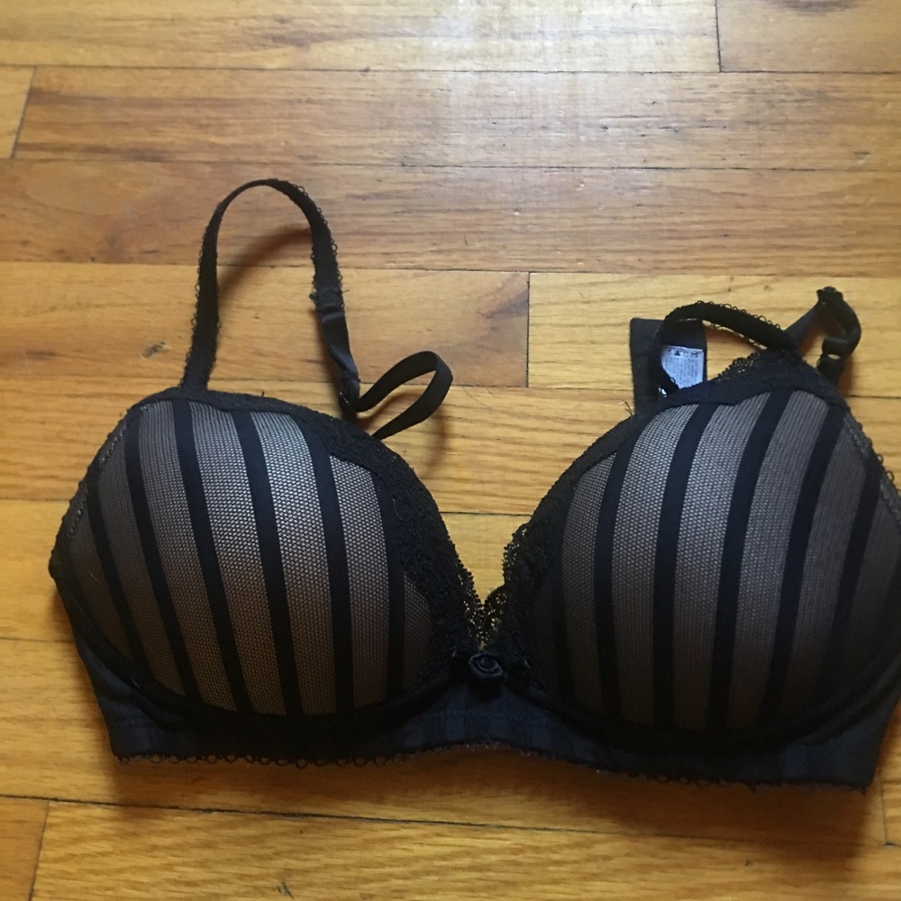 Elegant black mesh moulin rouge bra - 👙🌸 pin up