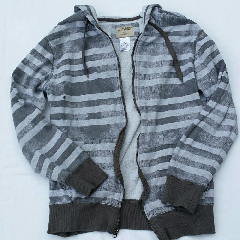 Striped hooded jacket