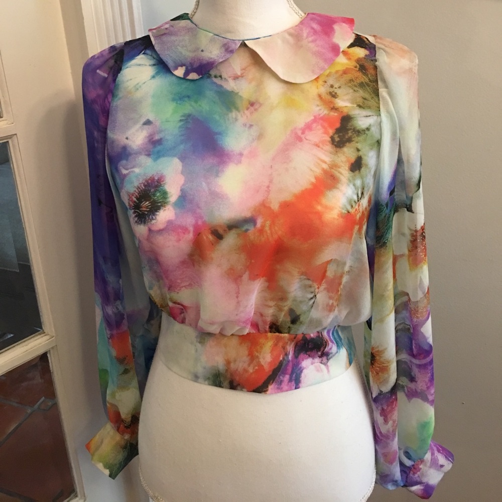 Cotton Candy sheer top size S