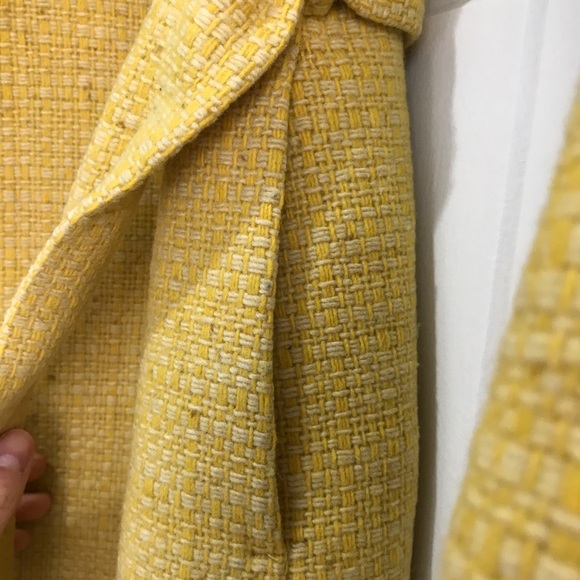 J. Crew Woven Wool Coat Golden Sunflower Lined 0 - Picture 6 of 8
