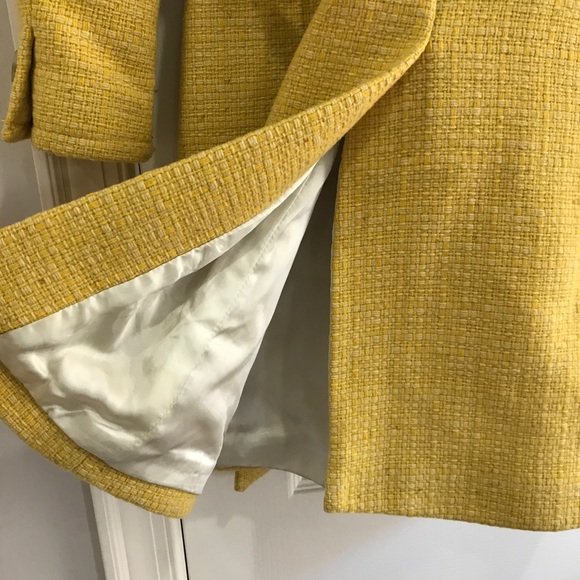 J. Crew Woven Wool Coat Golden Sunflower Lined 0 - Picture 8 of 8