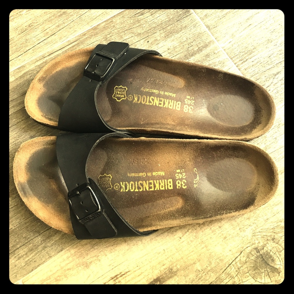 Birkenstock Madrid Matte Black size 7 (38)